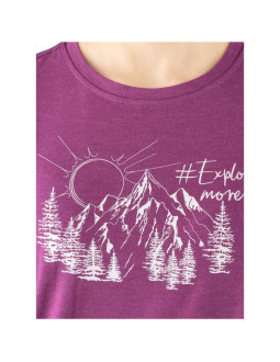 T-shirt damski viking lenta bamboo light różowy   xs