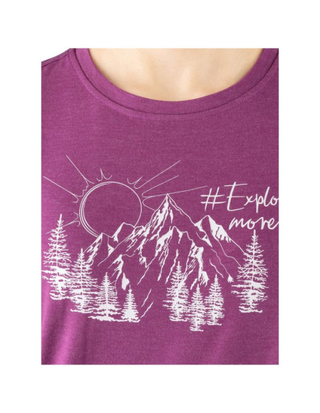 T-shirt damski viking lenta bamboo light różowy   xs