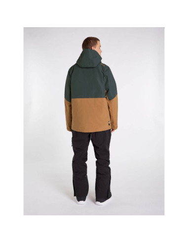 Kurtka narciarska męska protest prtonega snowjacket na zimę wodoodporna zielono-brązowa (p6710222/808)