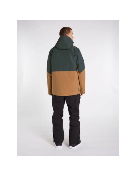 Kurtka narciarska męska protest prtonega snowjacket na zimę wodoodporna zielono-brązowa (p6710222/808)