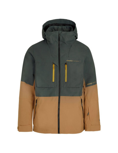 Kurtka narciarska męska protest prtonega snowjacket na zimę wodoodporna zielono-brązowa (p6710222/808)