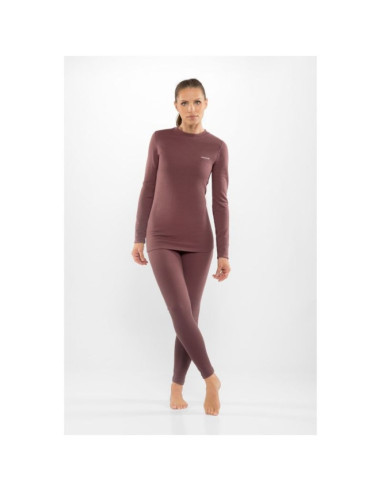 Bielizna damska viking meriboo lady set merino różowa l