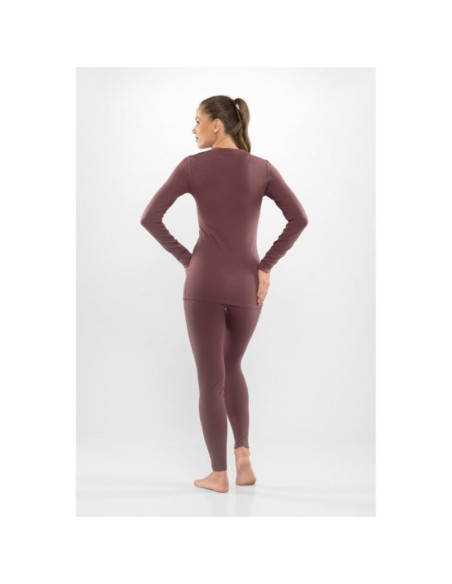 Bielizna damska viking meriboo lady set merino różowa l