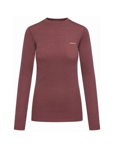 Bielizna damska viking meriboo lady set merino różowa l