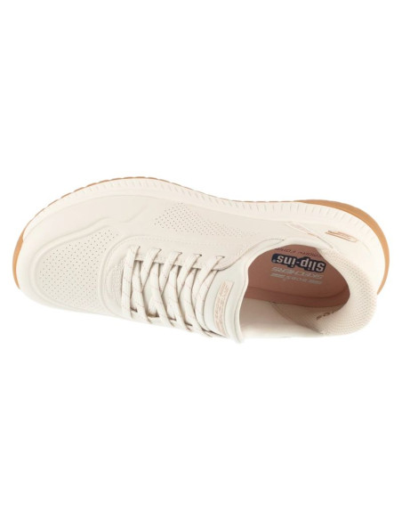 Skechers slip-ins: bobs squad 4 - key look 117740-wht białe 36