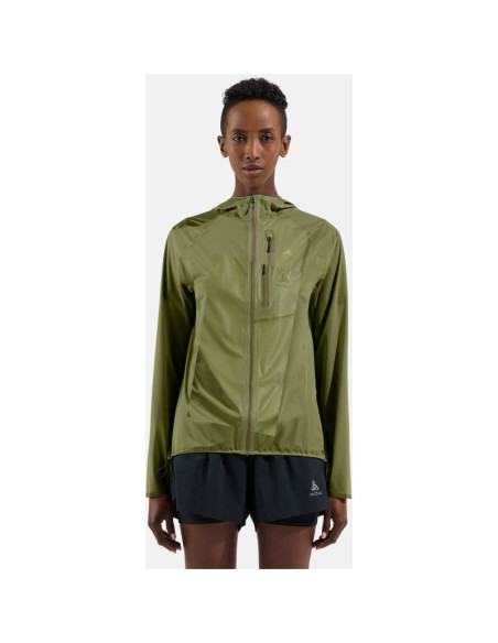 Kurtka damska odlo jacket zeroweight dual dry pk waterproof zielona