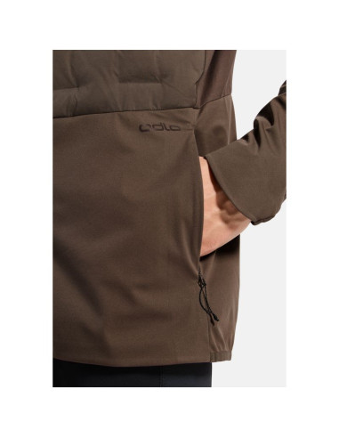 Kurtka przeciwwiatrowa męska odlo zeroweight insulator jacket brązowa