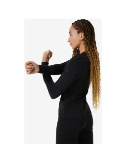 Bluza termoaktywna damska super.natural lux base ls - jet black rozmiar: s