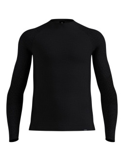 Koszulka termoaktywna z długim rękawem męska odlo seamless performance wool bl top crew neck l/s czarna