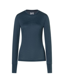 Bluza termoaktywna damska super.natural sierra140 ls - blueberry rozmiar: m