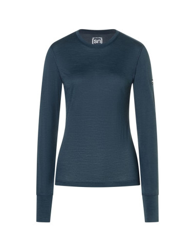 Bluza termoaktywna damska super.natural sierra140 ls - blueberry rozmiar: m