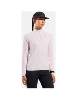 Bluza z półgolfem damska odlo zeroweight warm mid layer 1/2 zip różowa