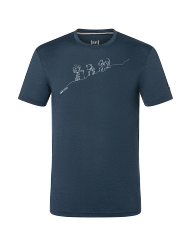 Koszulka merino super.natural hiking tee - blueberry/vapor grey rozmiar: l