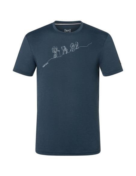 Koszulka merino super.natural hiking tee - blueberry/vapor grey rozmiar: l