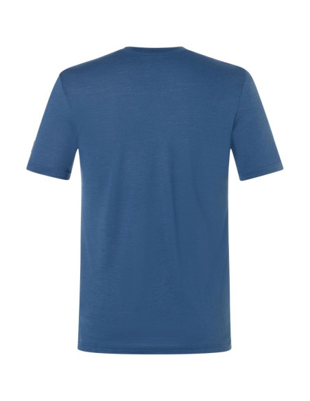 Koszulka merino super.natural tri tee - ocean blue/feather grey rozmiar: xl
