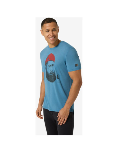 Koszulka merino super.natural sn sailor tee - ble heaven/dark mel/h.risk red rozmiar: l