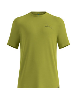 Koszulka merino odlo merino 160 postcards crew neck s/s - guacamole rozmiar: m