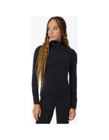 Longsleeve termoaktywny damski super.natural w arctic230 zip 1/4 czarny
