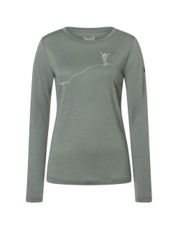 Bluza damska super.natural berggluck ls - eucalyptus/feather grey rozmiar: m 2