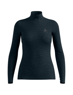 Bluza termoaktywna damska odlo merino 200 bl top turtle neck ls half zip - dark sapphire rozmiar: m