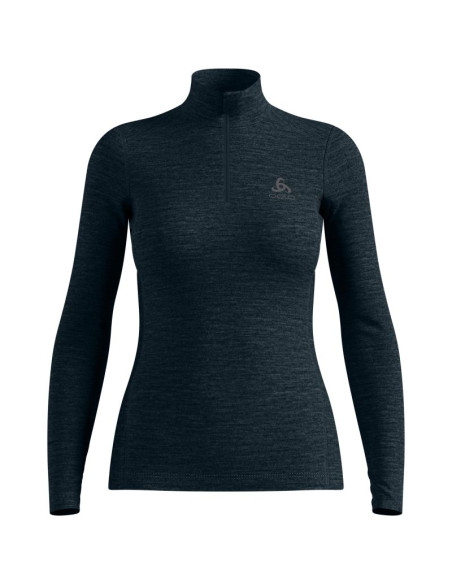 Bluza termoaktywna damska odlo merino 200 bl top turtle neck ls half zip - dark sapphire rozmiar: m