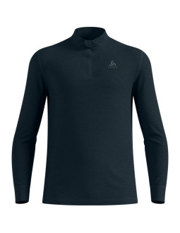 Bluza termoaktywna odlo merino 200 bl top turtle neck ls half zip - dark sapphire rozmiar: m 2