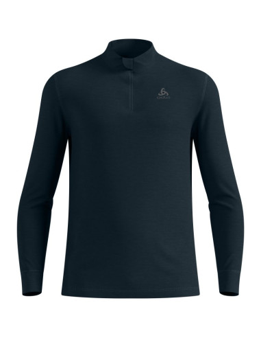 Bluza termoaktywna odlo merino 200 bl top turtle neck ls half zip - dark sapphire rozmiar: m