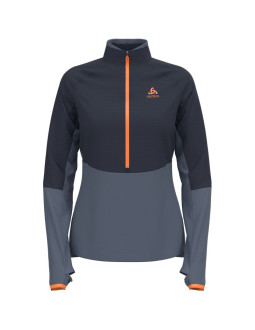 Bluza z półgolfem narciarska damska odlo descent cw 200 sl granatowy