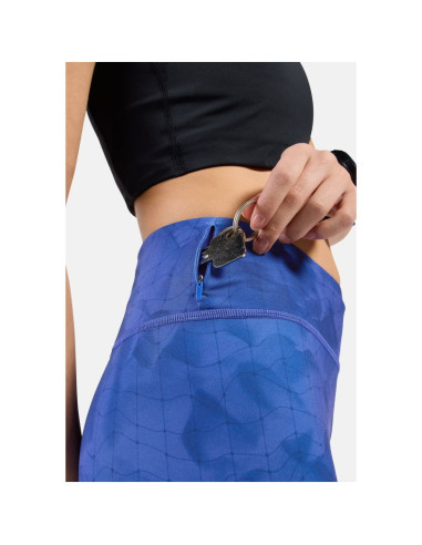 Legginsy tech. damskie odlo tights zeroweight print niebieskie