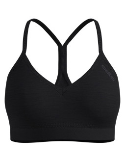 Biustonosz sportowy odlo merino soft sport bra - black rozmiar: m