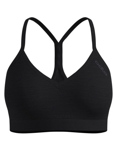 Biustonosz sportowy odlo merino soft sport bra - black rozmiar: m