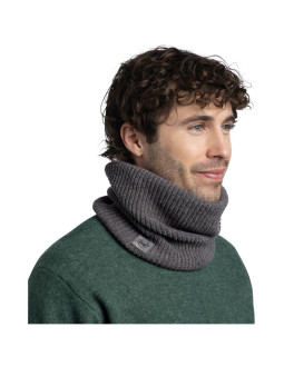 Komin na szyję buff upcycled merino neckwarmer - thier grey heather