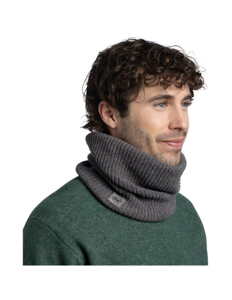 Komin na szyję buff upcycled merino neckwarmer - thier grey heather