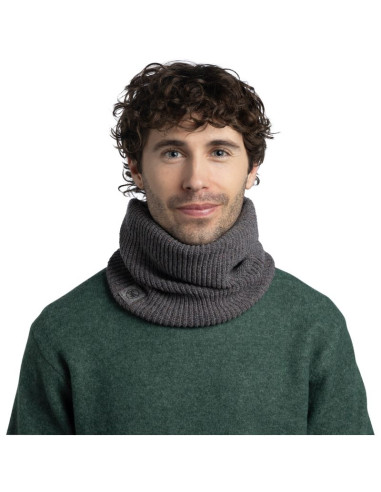 Komin na szyję buff upcycled merino neckwarmer - thier grey heather