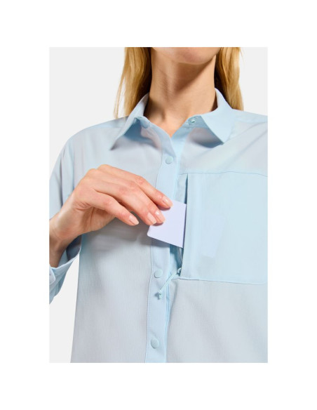Koszula z długim rękawem damska odlo shirt l/s essential niebieska
