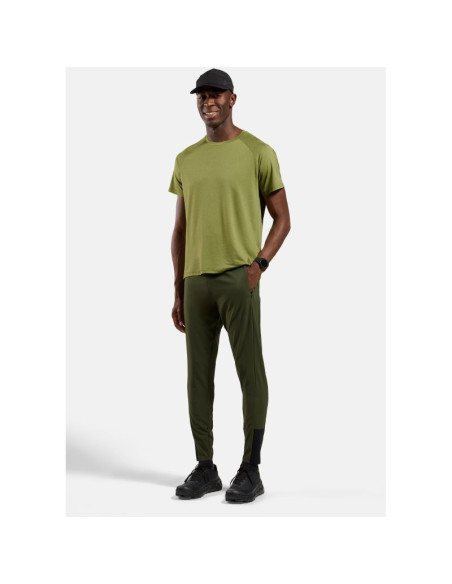Spodnie męskie odlo pants regular length zeroweight zielone