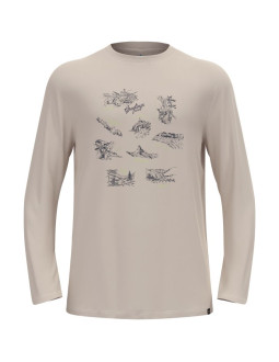 Koszulka z długim rękawem męska odlo merino 200 tourist t-shirt crew neck l/s szara