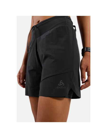 Spodenki damskie odlo 2-in-1 short x-alp trail 5 inch czarne