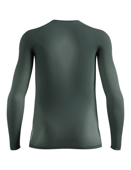 Bielizna termoaktywna z długim rękawem odlo bl top crew neck l/s performance warm zielona