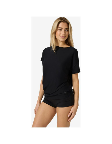 Koszulka merino damska super.natural yoga loose tee - jet black rozmiar: l