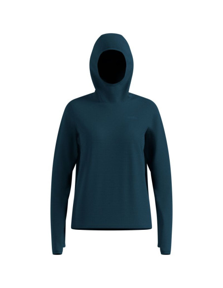 Bluza z kapturem damska odlo essential thermal mid layer hoody zielona