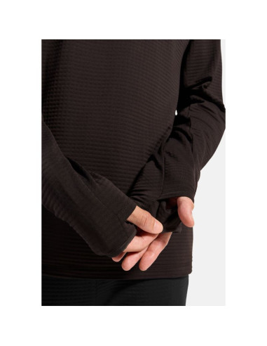 Bluza z kapturem męska odlo essential thermal mid layer hoody brązowa