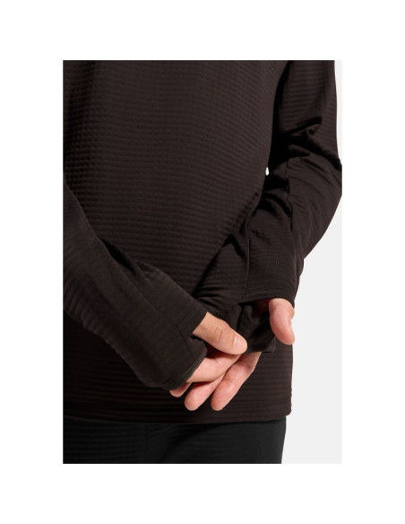 Bluza z kapturem męska odlo essential thermal mid layer hoody brązowa
