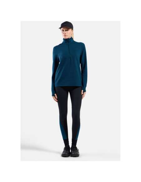 Bluza z półgolfem damska odlo essential thermal mid layer 1/2 zip zielona