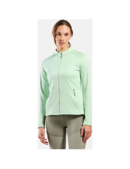 Bluza damska odlo tencia mid layer full zip zielona