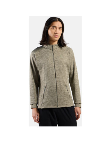 Bluza męska odlo tencia mid layer full zip beżowa