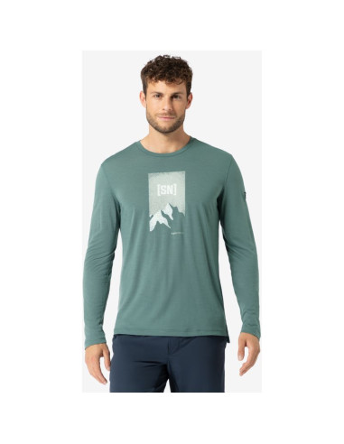 Koszulka z długim rękawem męska super.natural m 2 pitch ls zielona