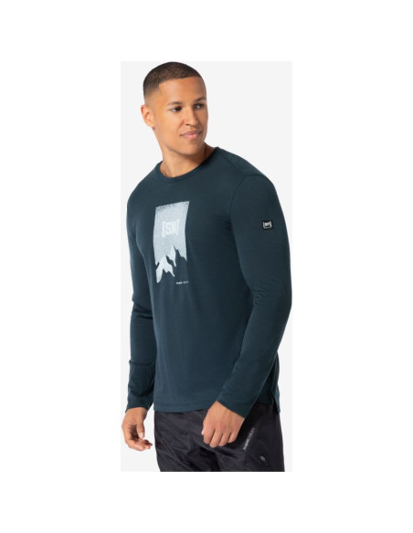 Koszulka z długim rękawem męska super.natural m 2 pitch ls granatowa