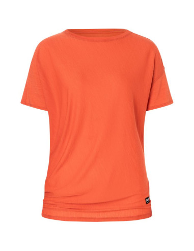 Koszulka super.natural w yoga loose tee pomarańczowa