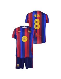 Fc barcelona pedri komplet koszulka spodenki junior box 2026/27 bd19ep 2